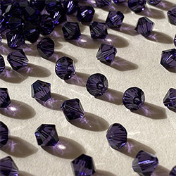 Buy a 3mm Purple Velvet Bicone from Beads’ of’ Nefertari at House of Greco