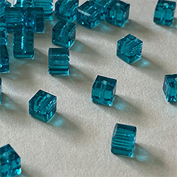 Buy a Blue Zircon ~ 4mm Cube from Beads’ of’ Nefertari at House of Greco