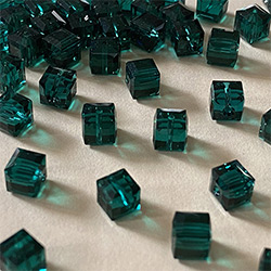 Buy an Emerald ~ 4mm Cube from Beads’ of’ Nefertari at House of Greco