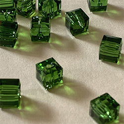 Buy a Fern Green ~ 6mm Cube from Beads’ of’ Nefertari at House of Greco