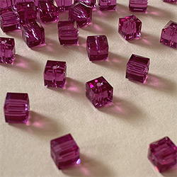 Buy a Fuchsia ~ 6mm Cube from Beads’ of’ Nefertari at House of Greco