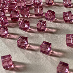 Buy a Rose ~ 6mm Cube from Beads’ of’ Nefertari at House of Greco