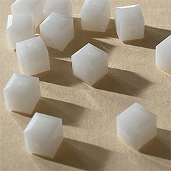 Buy a White Alabaster ~ 6mm Cube from Beads’ of’ Nefertari at House of Greco