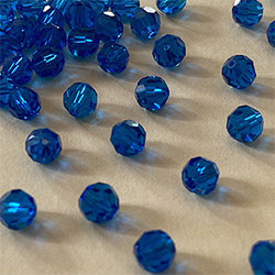 Buy a Capri Blue ~ 6mm Round from Beads’ of’ Nefertari at House of Greco