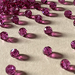 Buy a Fuchsia ~ 6mm Round from Beads’ of’ Nefertari at House of Greco