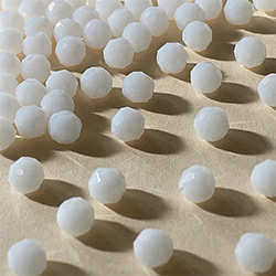 Buy a White Alabaster ~ 6mm Round from Beads’ of’ Nefertari at House of Greco